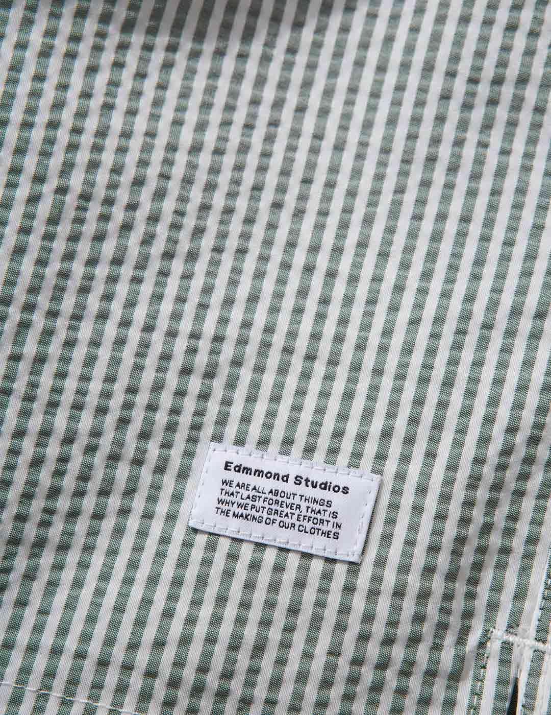 Edmmond Studios Bañador Rayas Hombre Seersucker Verde