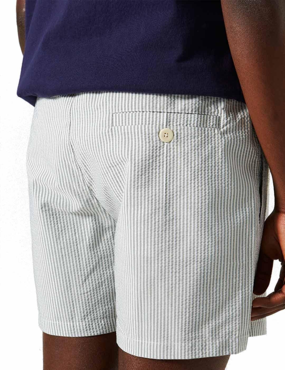 Edmmond Studios Bañador Rayas Hombre Seersucker Verde