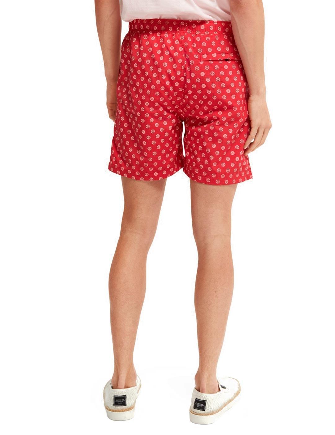 Scotch Soda Bañador Hombre Estampado Rojo