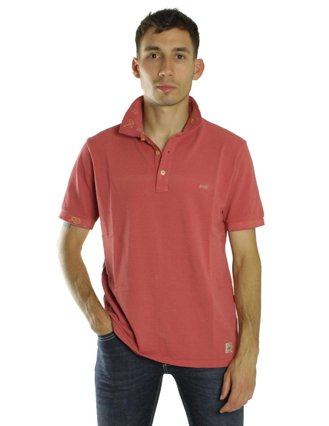 Bob Polo Piqué Hombre Rojo Lavado