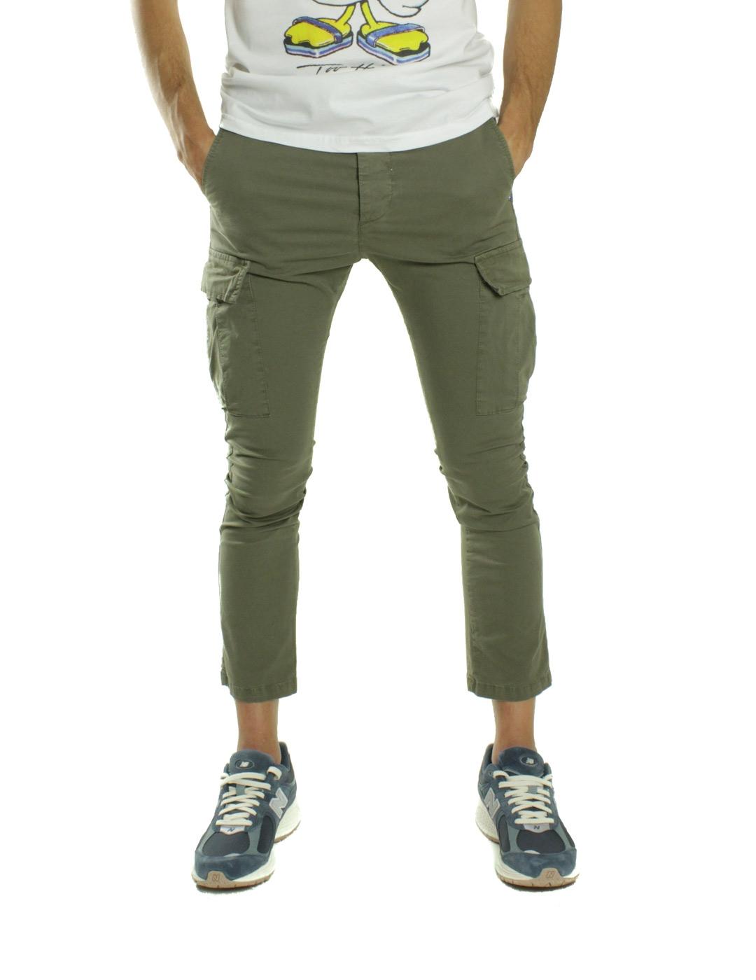 Fifty Four Cargo Rocks Pantalón Hombre Verde Kakhi