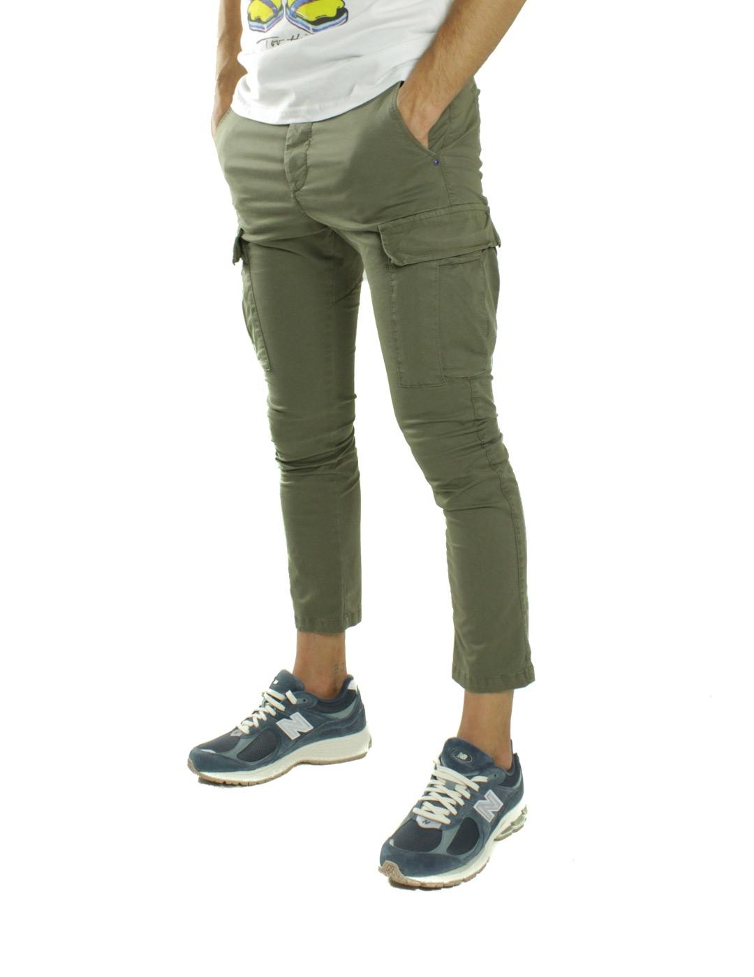 Fifty Four Cargo Rocks Pantalón Hombre Verde Kakhi