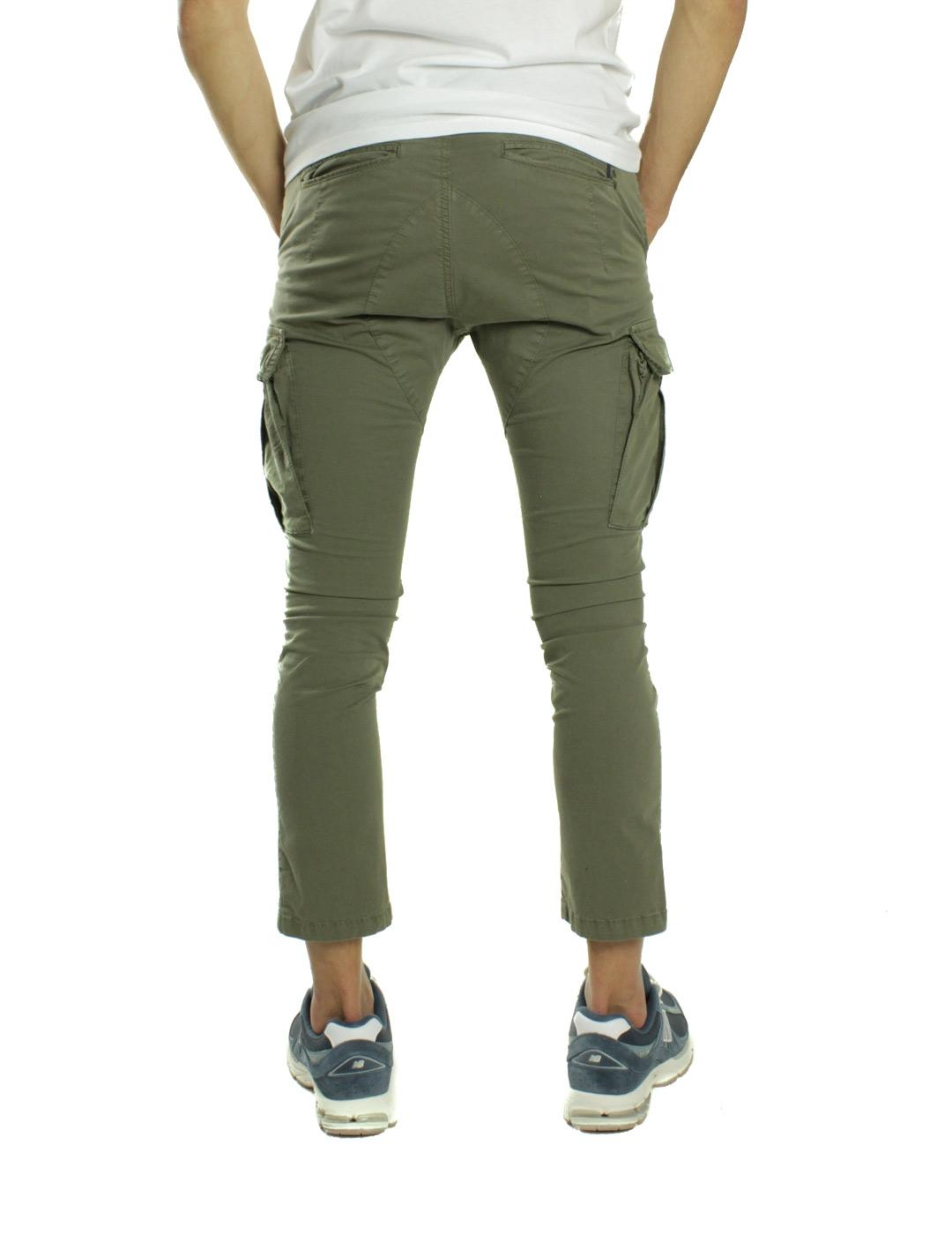 Fifty Four Cargo Rocks Pantalón Hombre Verde Kakhi