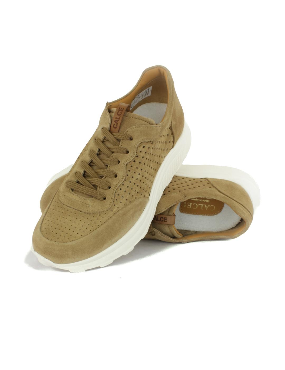 Calce Softy Zapato Hombre Ante Camel