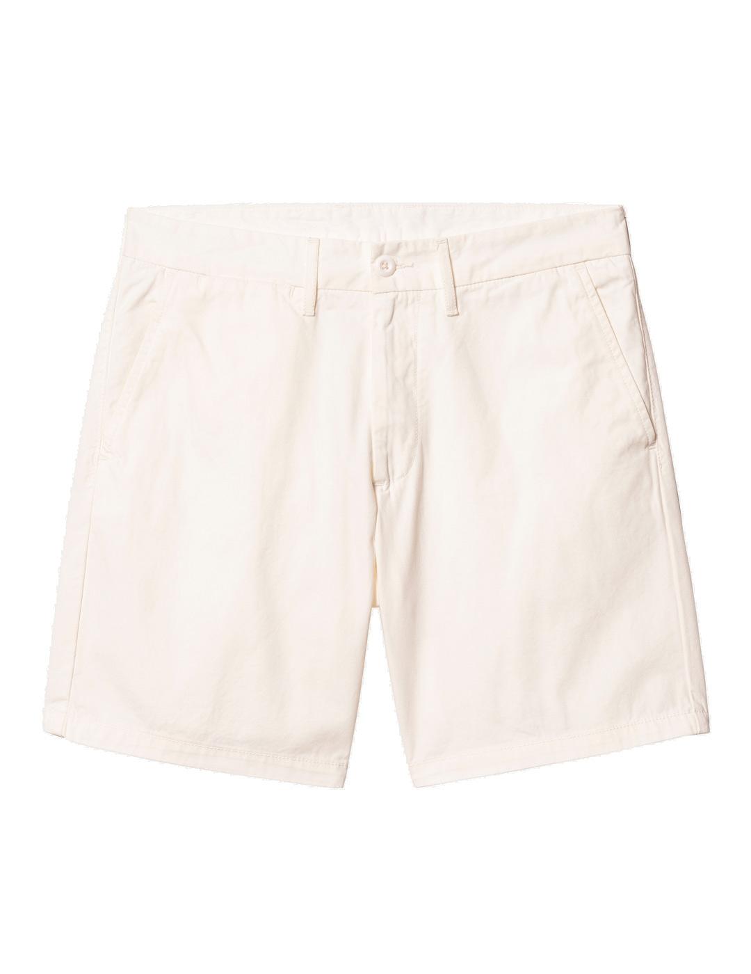 Carhartt John Short Bermudas Hombre Blanco Vintage