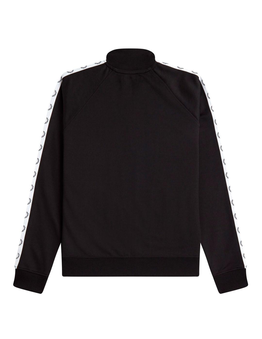 Sudadera Fred Perry Chandal Bandas Mangas Negra