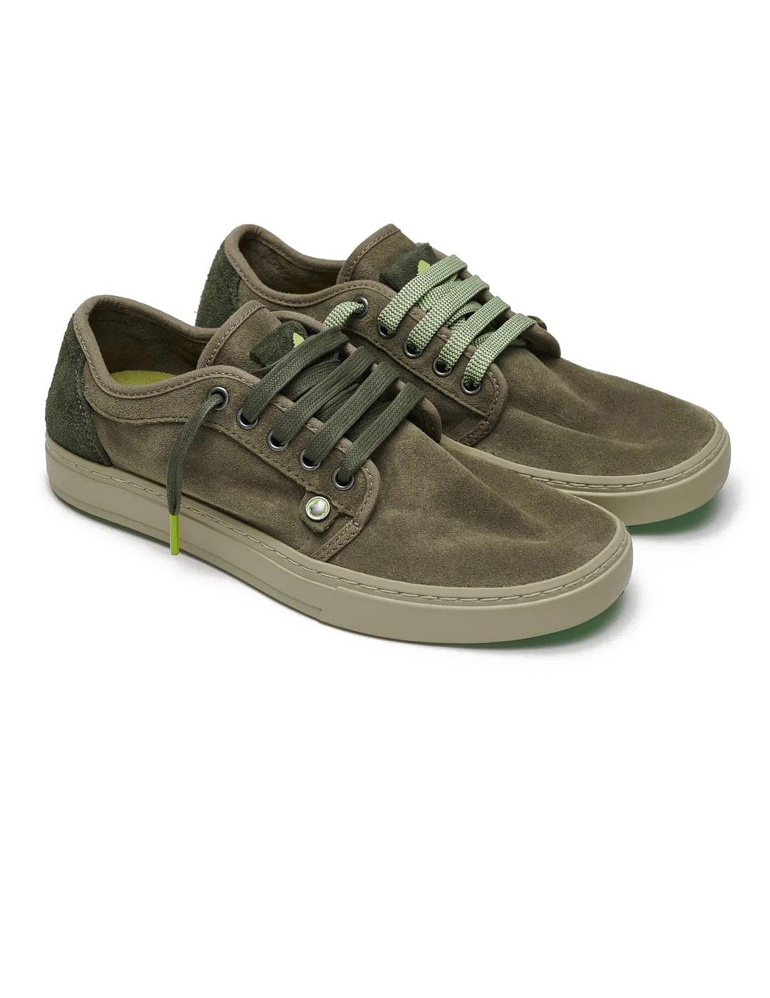 Satorisan Heisei Suede Zapatillas Hombre Verde Peat Green