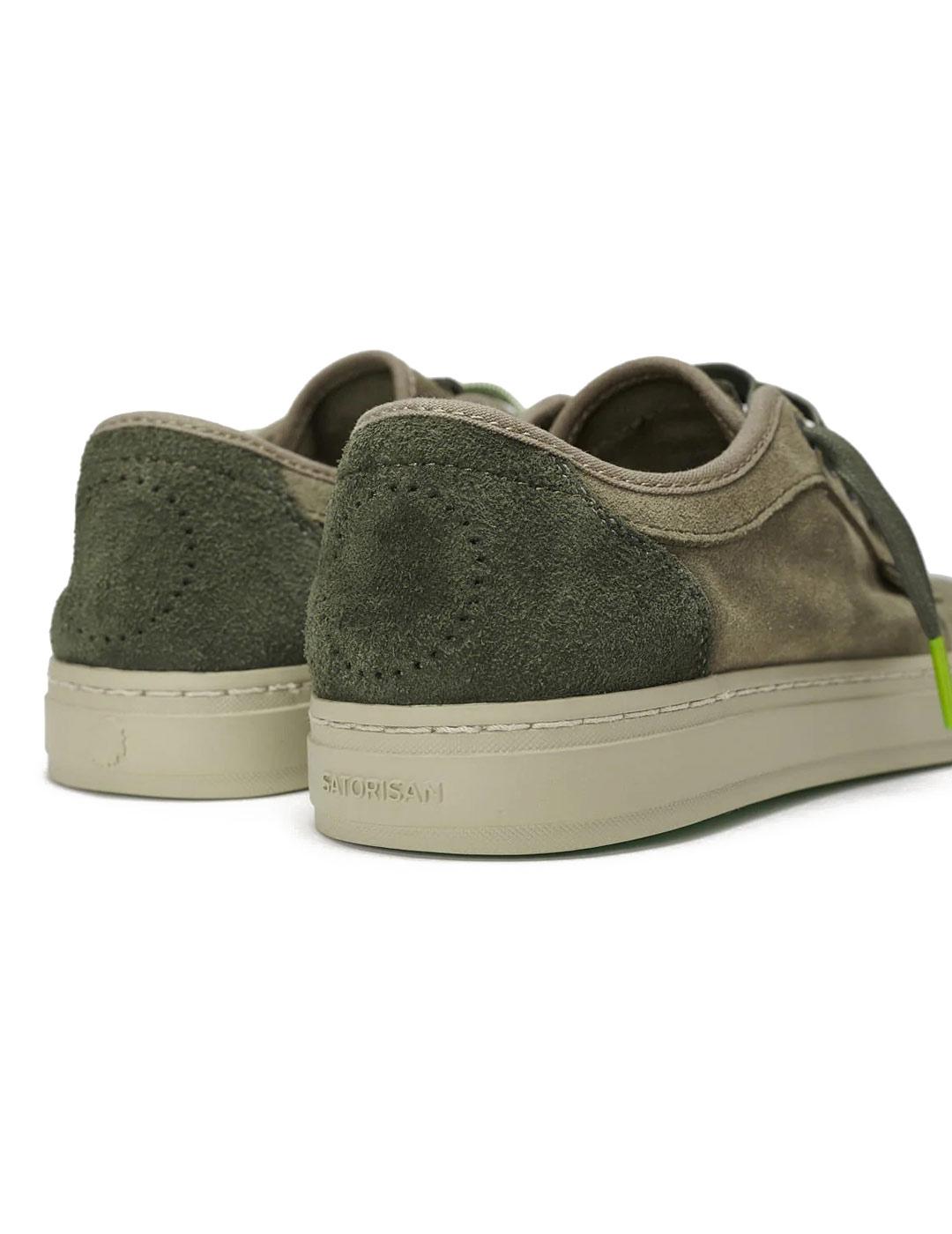 Satorisan Heisei Suede Zapatillas Hombre Verde Peat Green
