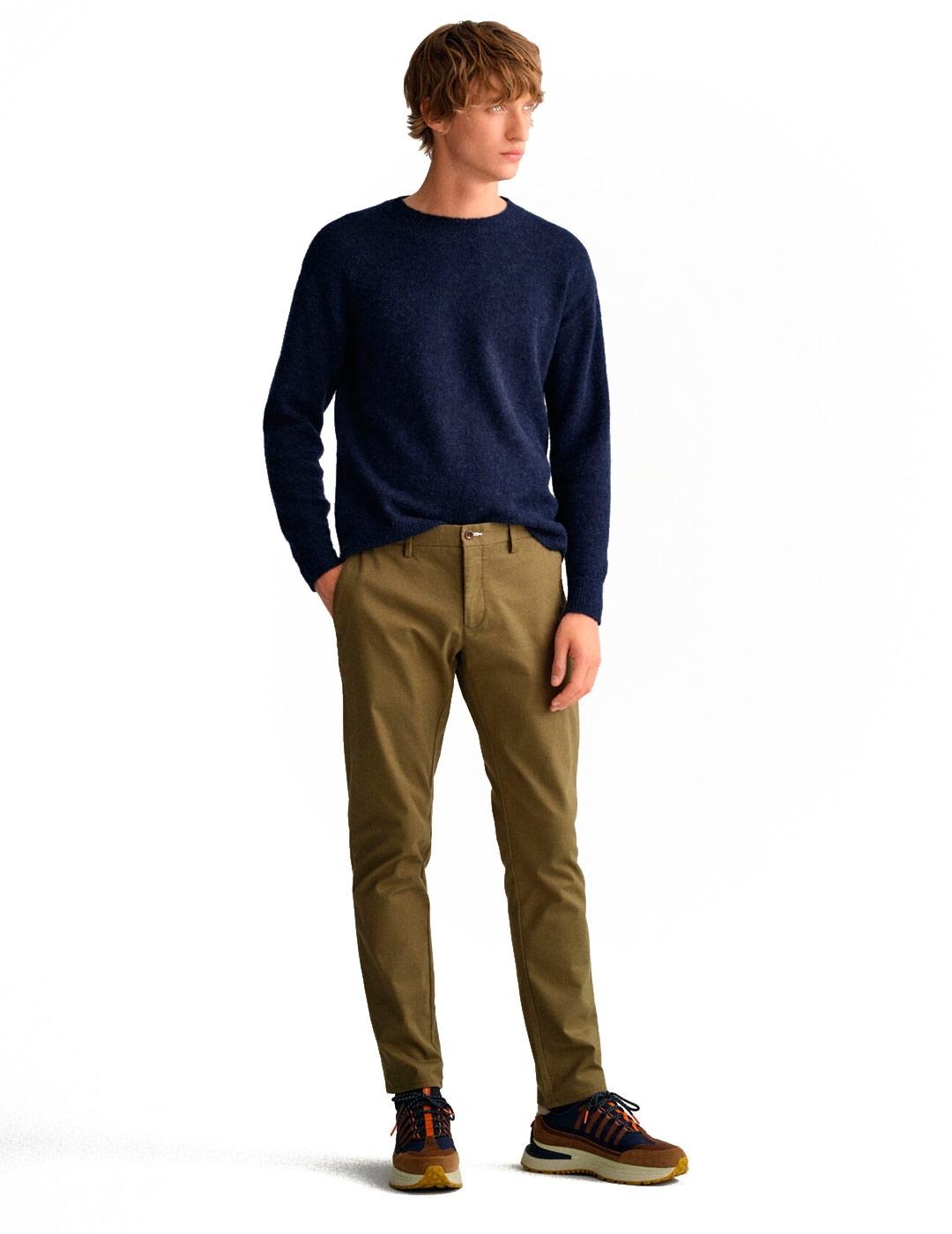 Gant Pantalón Hallden Chino Hombre Verde Khaki