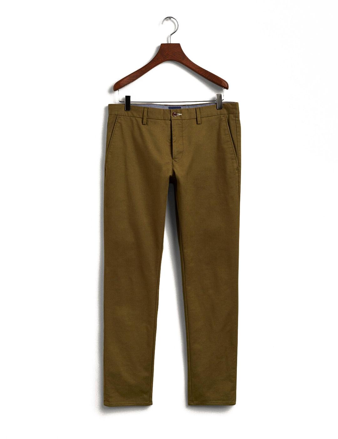 Gant Pantalón Hallden Chino Hombre Verde Khaki