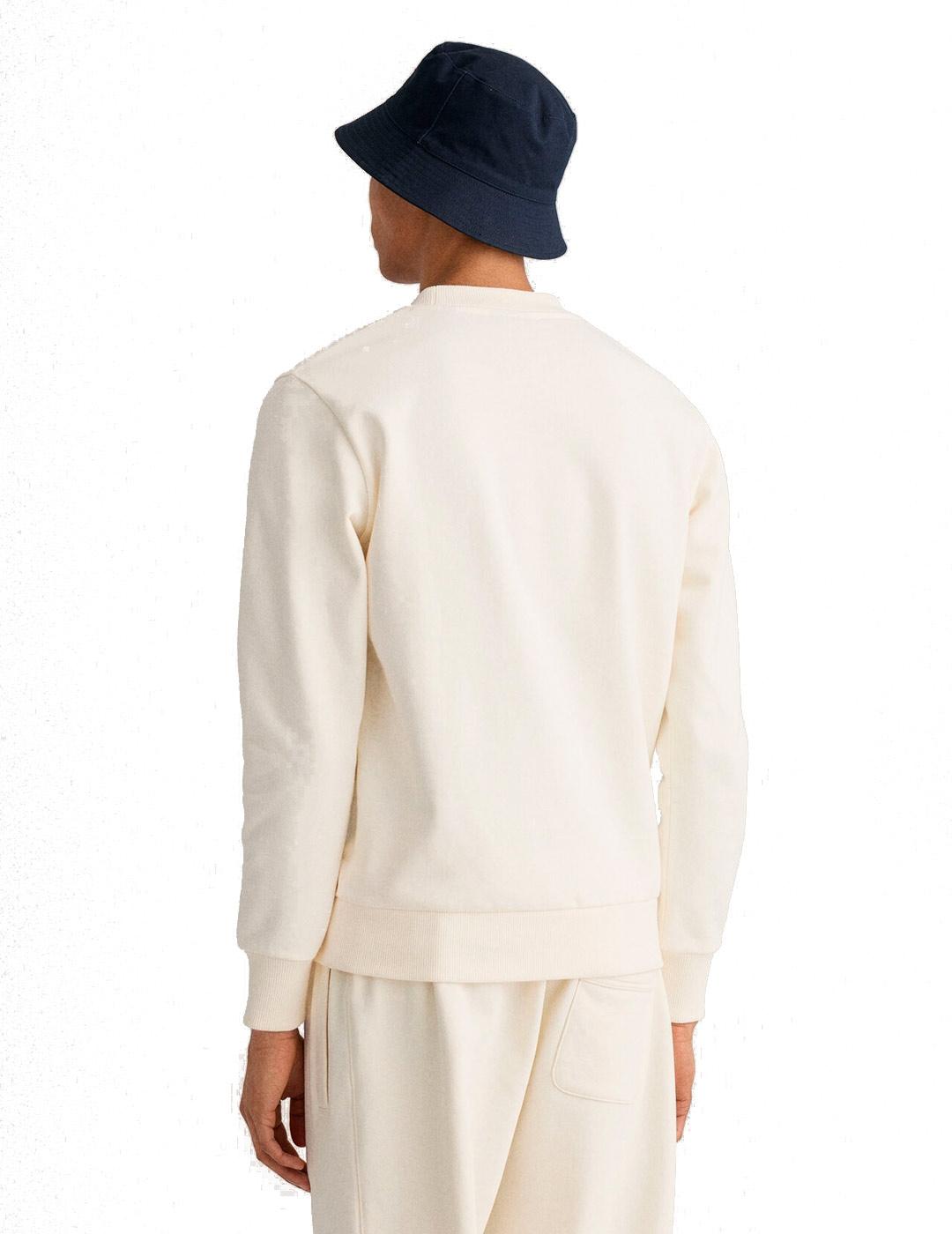 Sudadera Gant Logo Tono Beige