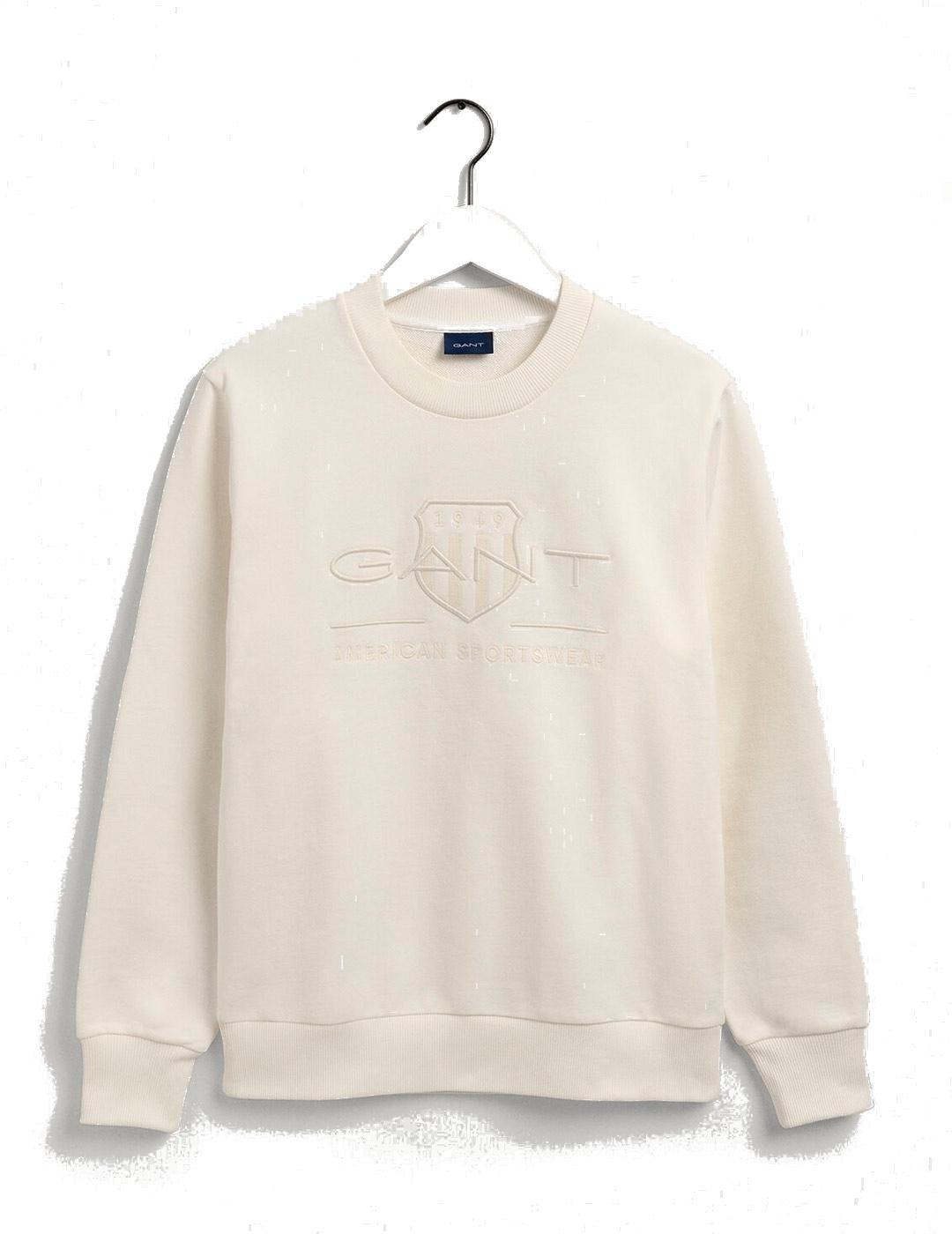 Sudadera Gant Logo Tono Beige