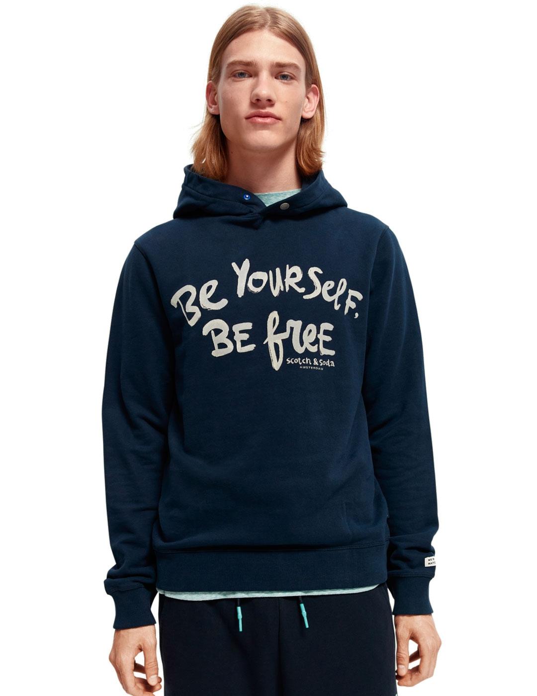 Scotch Soda Sudadera Motivo Gráfico Azul Marino