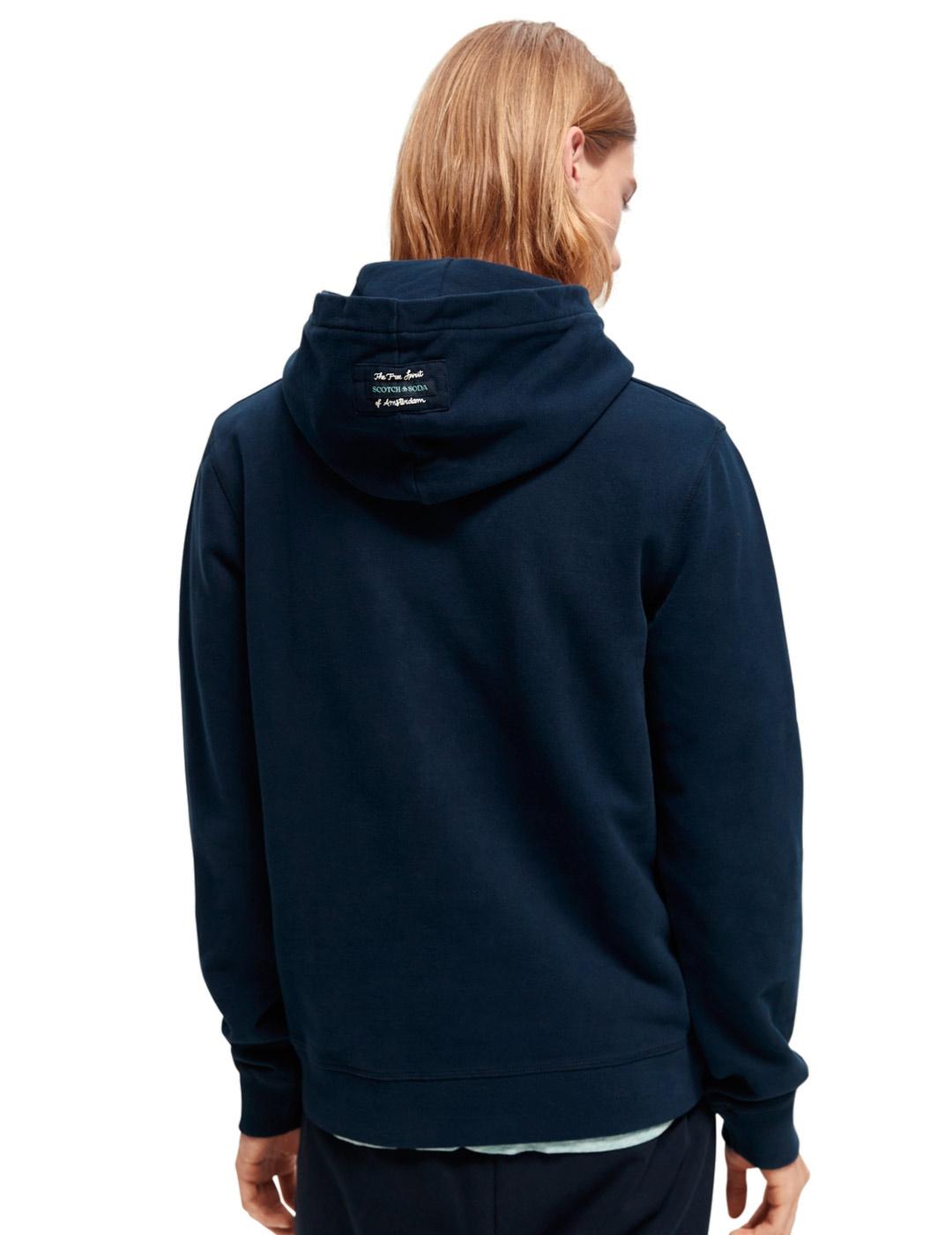 Scotch Soda Sudadera Motivo Gráfico Azul Marino