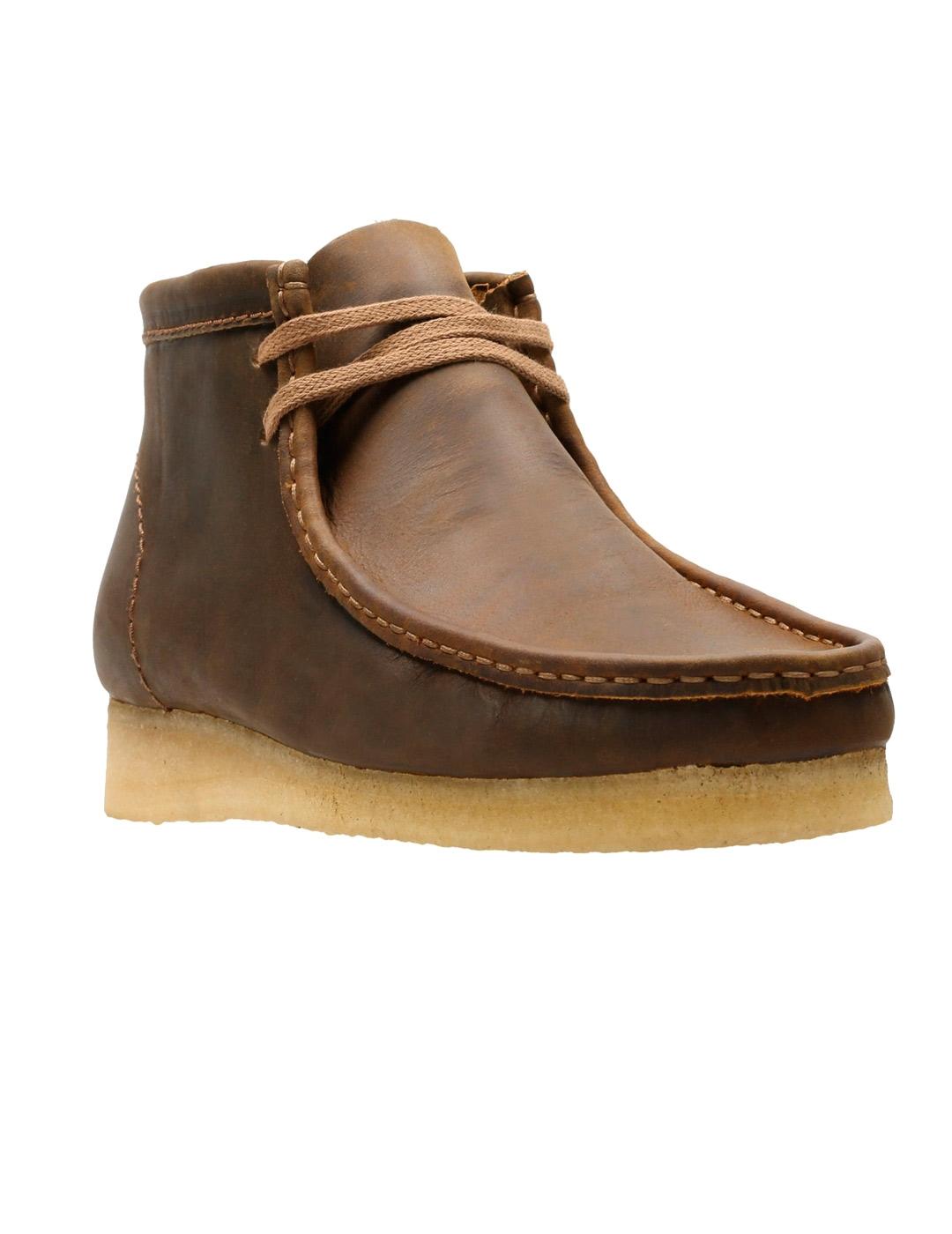 Clarks Originals Wallabee Boot Bota Hombre Marrón Encerada