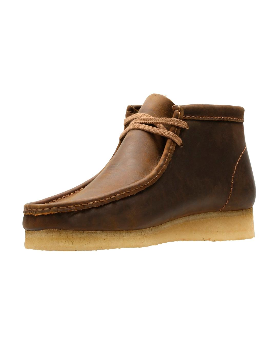 Clarks Originals Wallabee Boot Bota Hombre Marrón Encerada