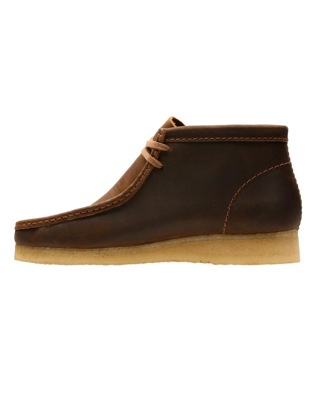 Clarks Originals Wallabee Boot Bota Hombre Marrón Encerada