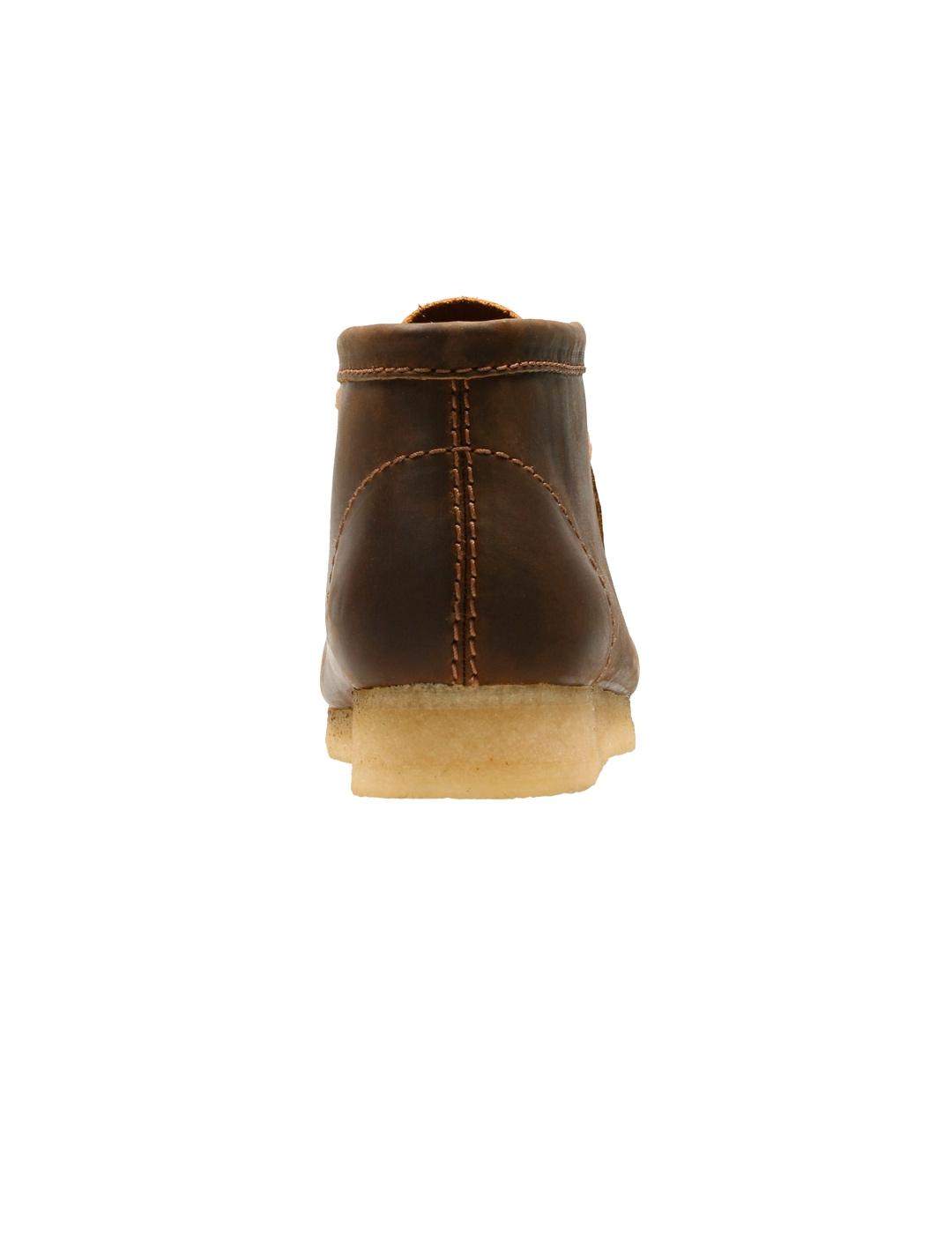 Clarks Originals Wallabee Boot Bota Hombre Marrón Encerada