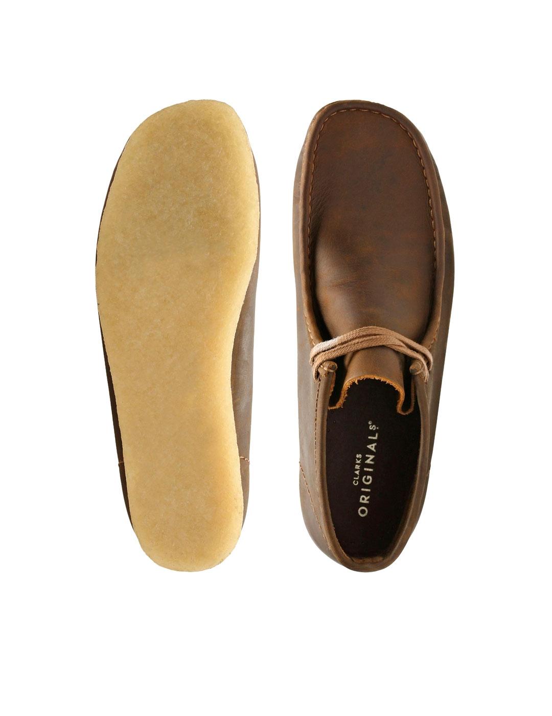 Clarks Originals Wallabee Boot Bota Hombre Marrón Encerada