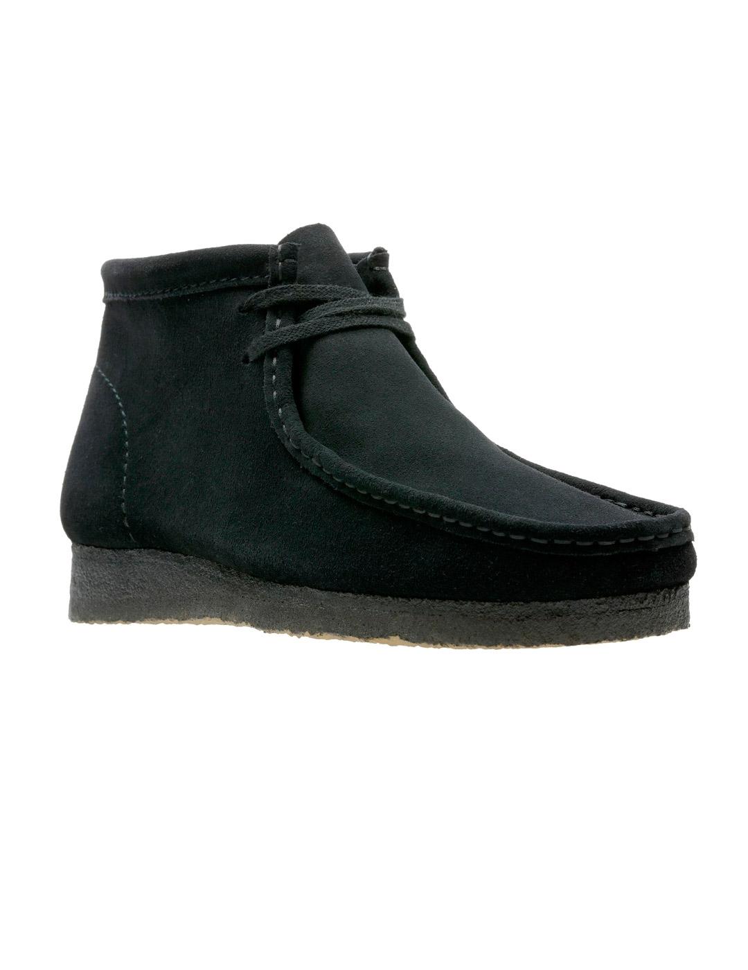 Clarks Originals Wallabee Boot Bota Hombre Negra Ante