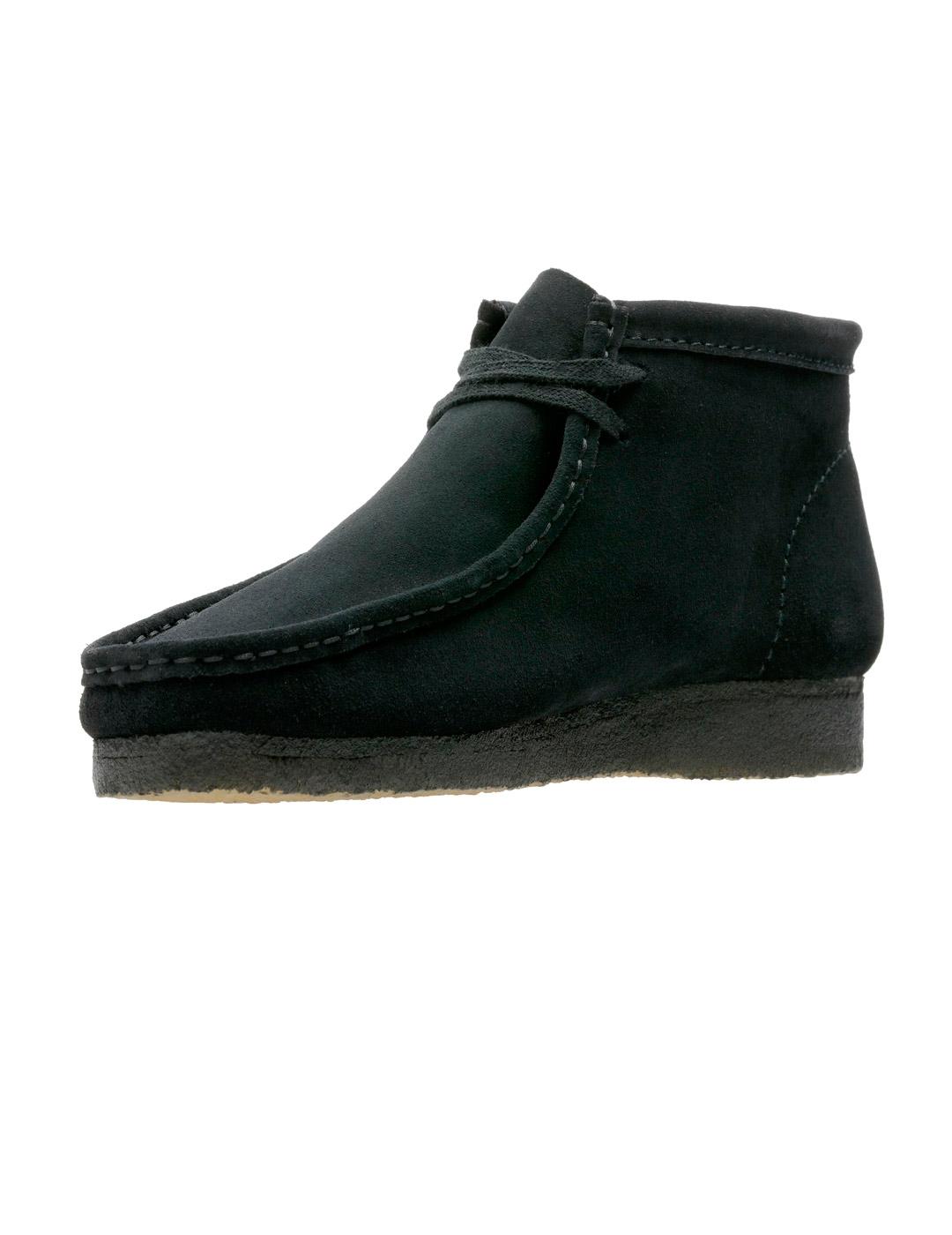 Clarks Originals Wallabee Boot Bota Hombre Negra Ante