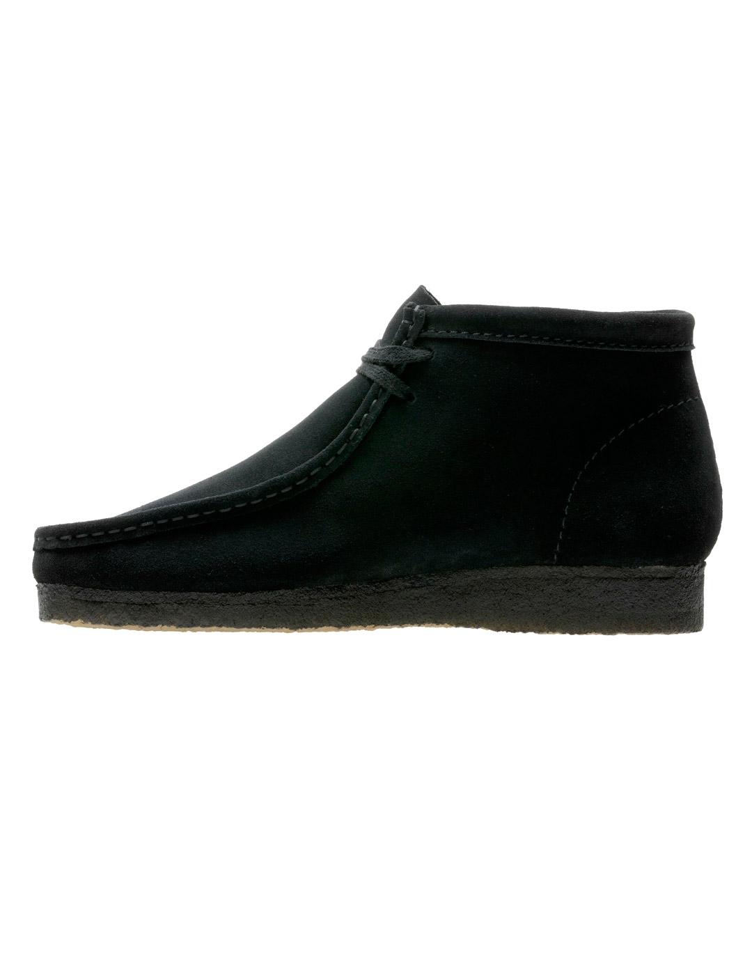 Clarks Originals Wallabee Boot Bota Hombre Negra Ante