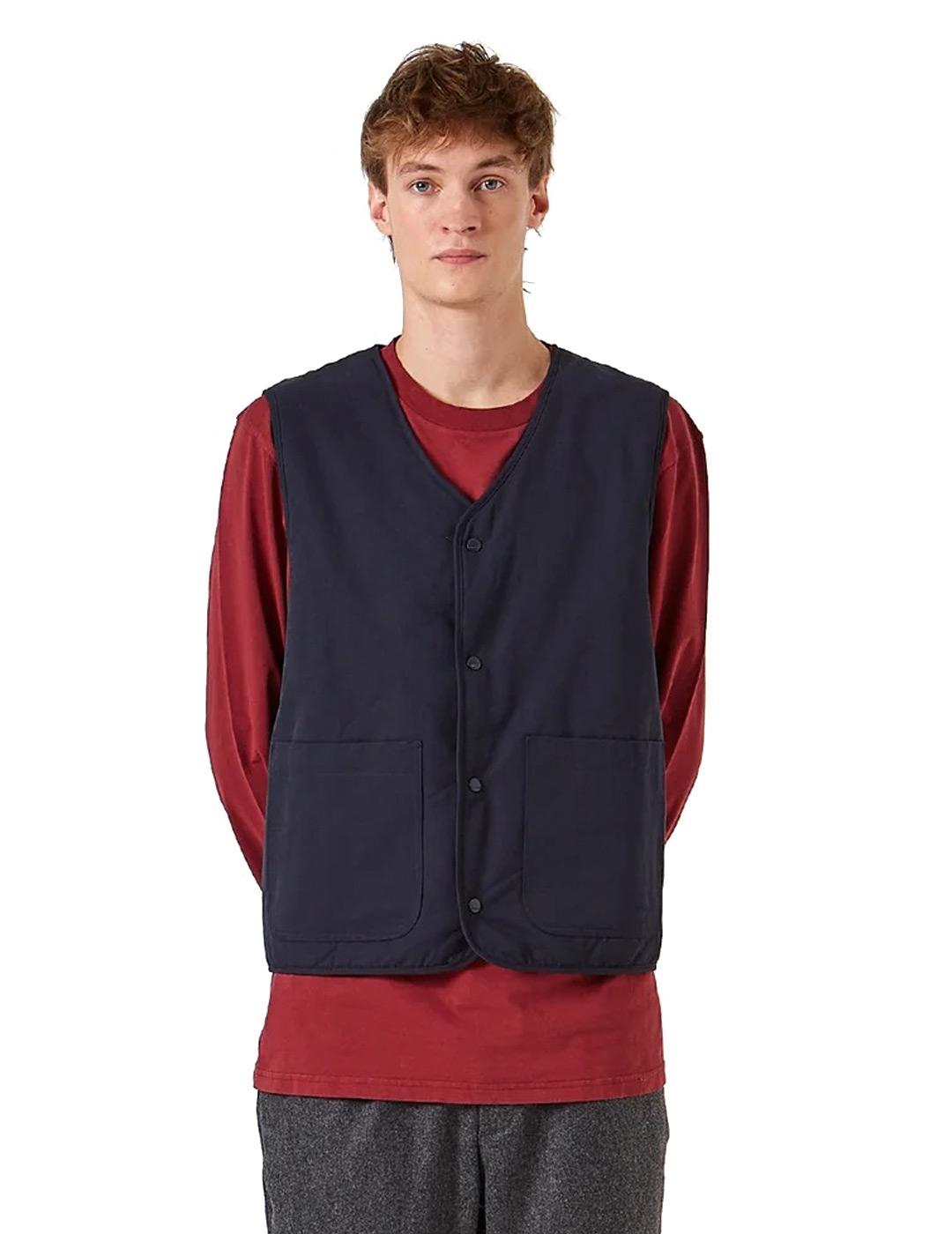 Edmmond Studios Paddy Vest Chaleco Reversible Hombre Marino