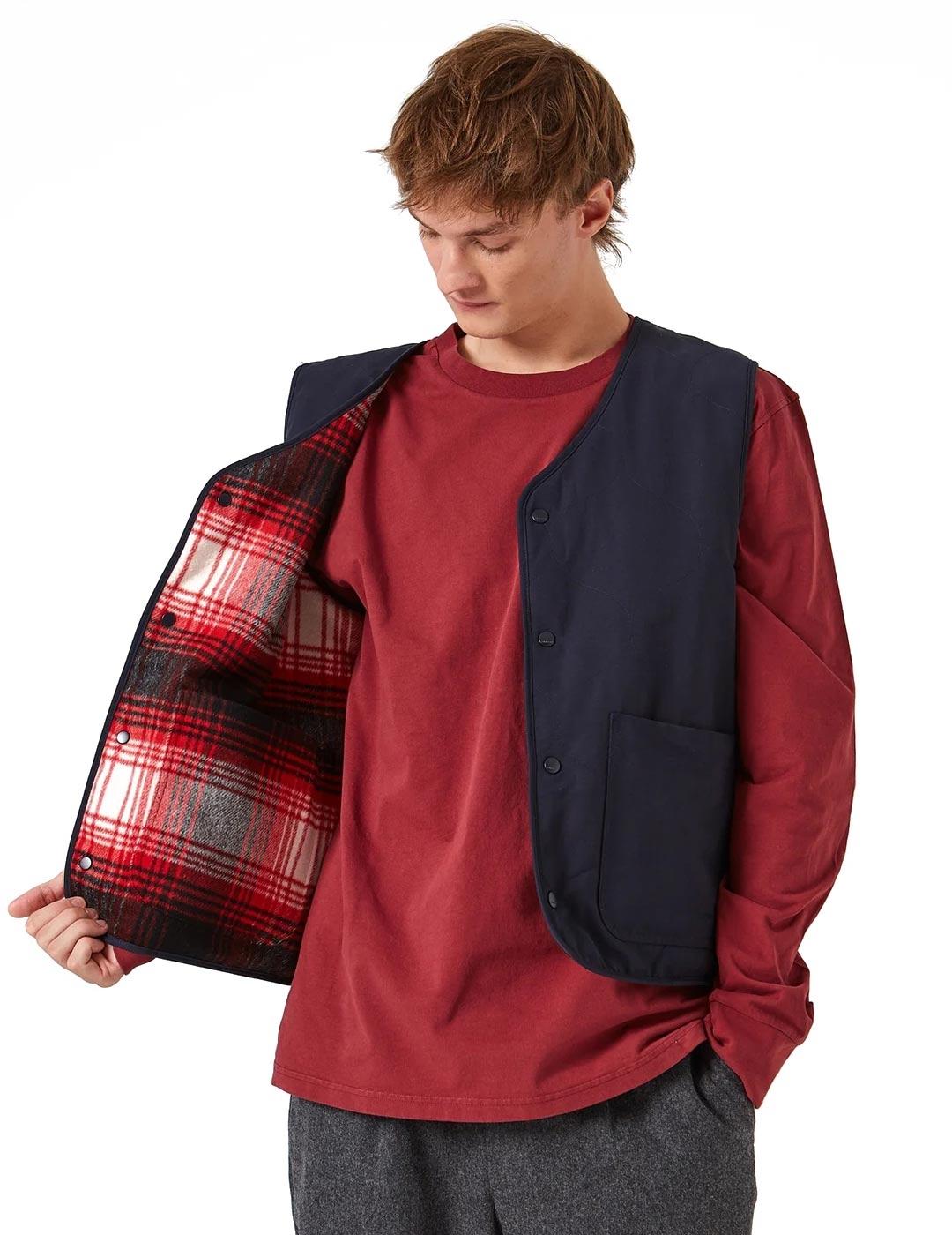 Edmmond Studios Paddy Vest Chaleco Reversible Hombre Marino