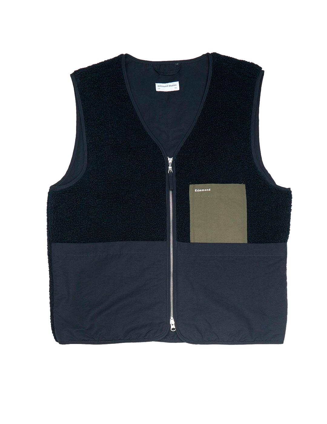 Edmmond Studios Shearling Vest Chaleco Hombre Marino
