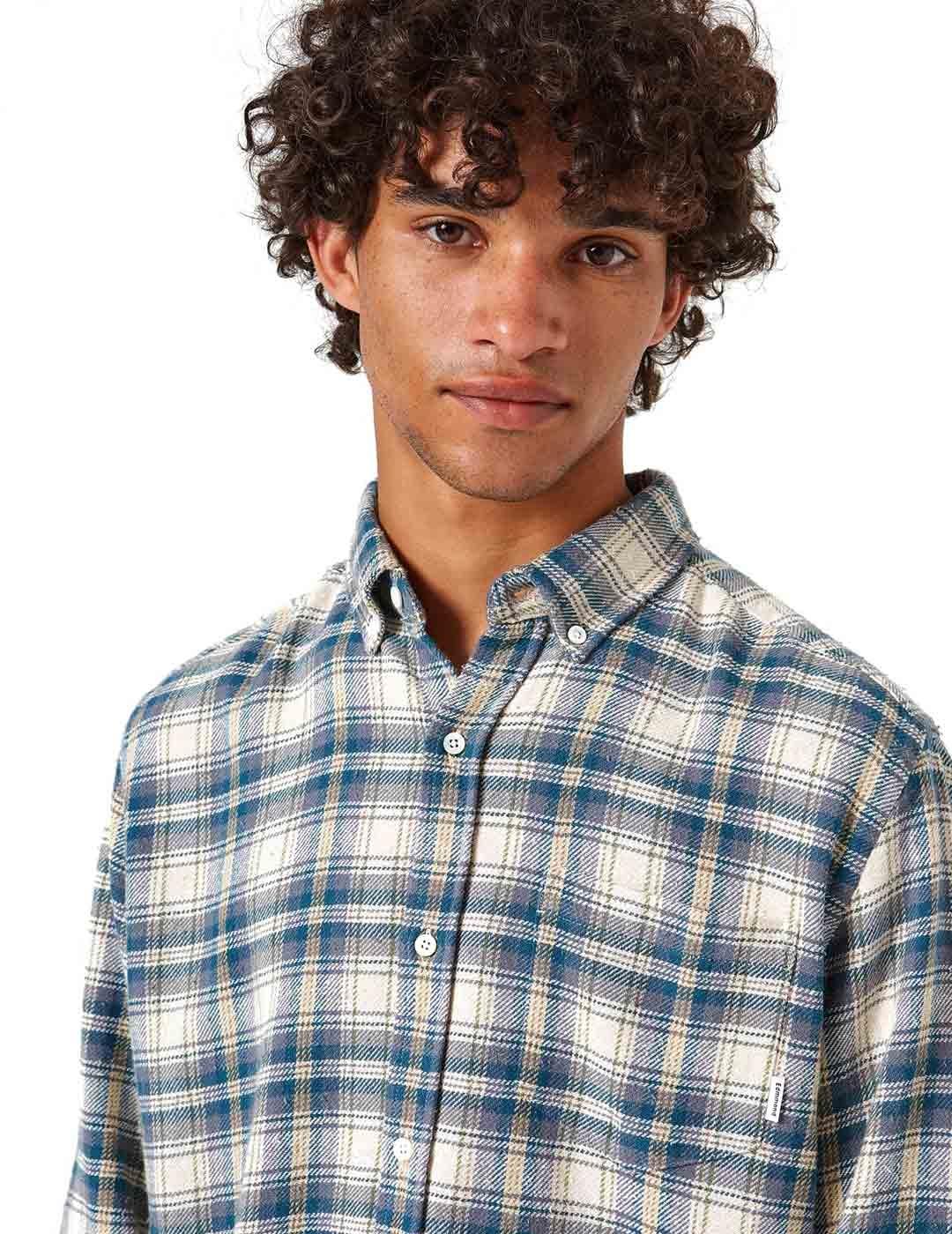 Edmmond Studios Bai Shirt Camisa Hombre Azul
