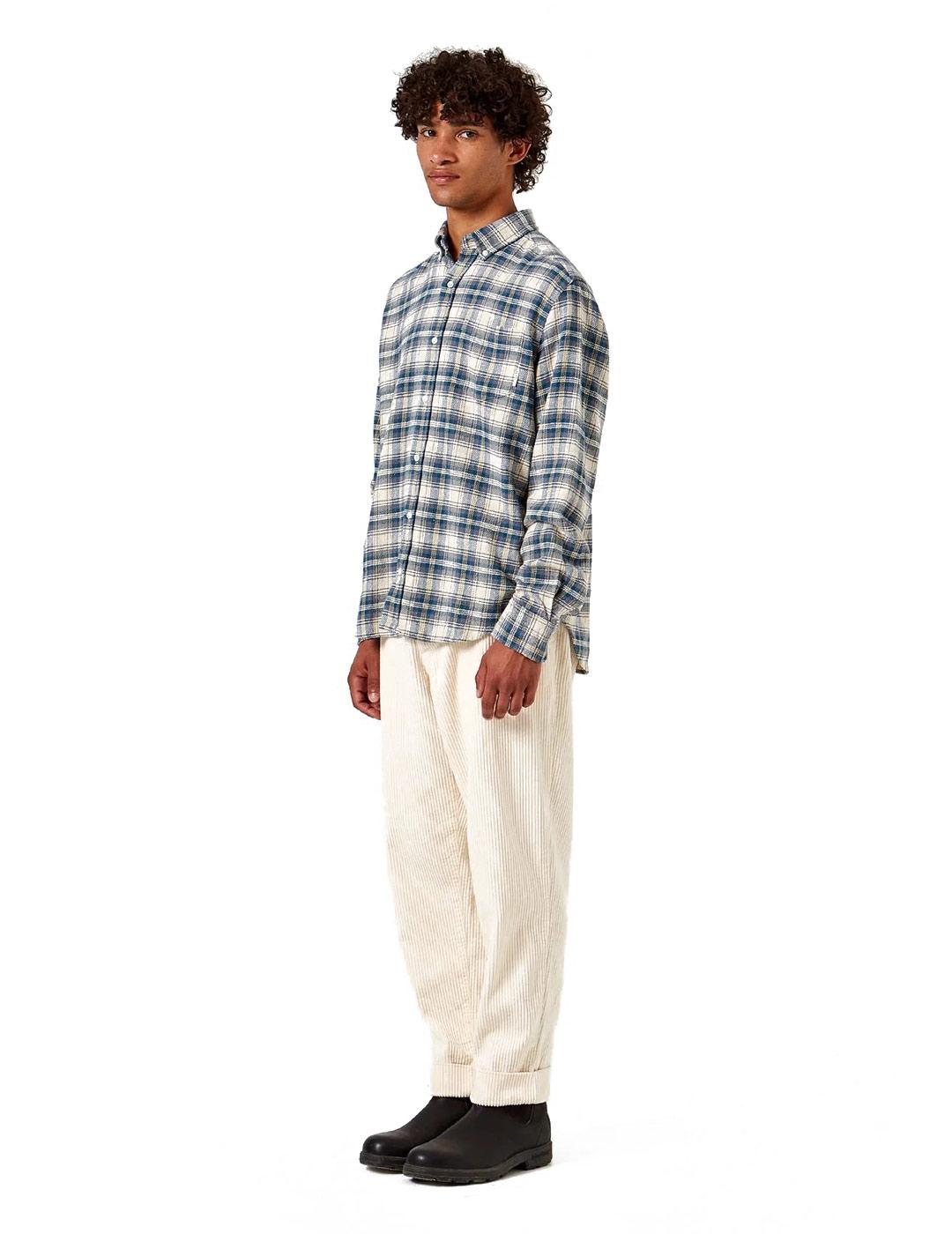 Edmmond Studios Bai Shirt Camisa Hombre Azul