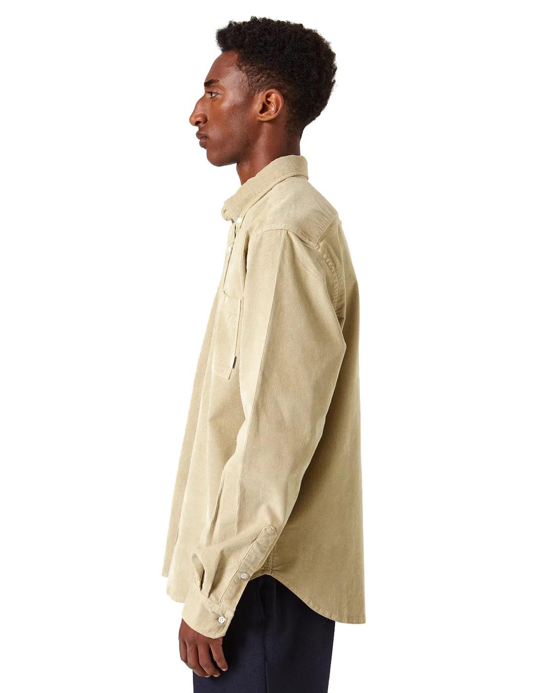Edmmond Studios Camisa Micropana Hombre Beige