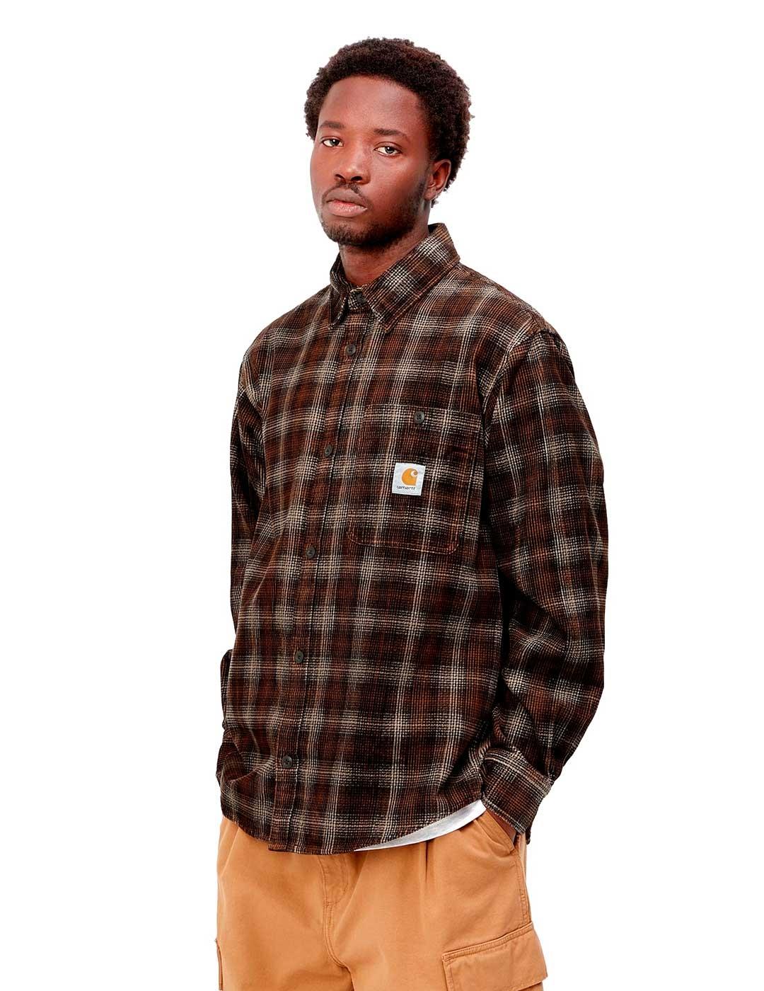 Carhartt Flint Shirt Camisa Hombre Cuadros Marrón