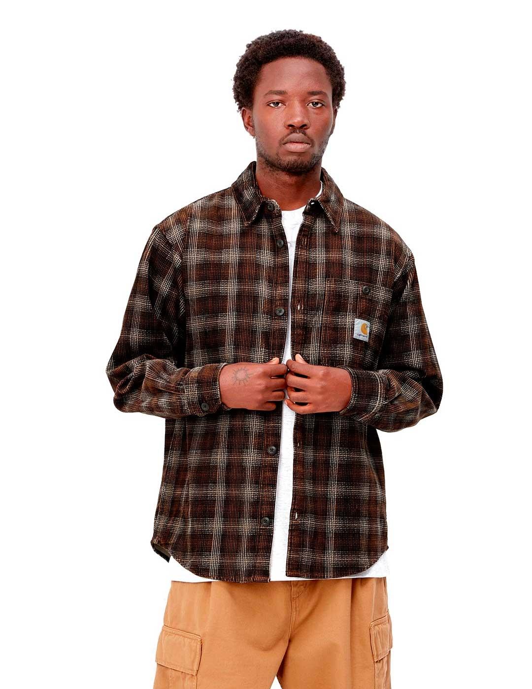 Carhartt Flint Shirt Camisa Hombre Cuadros Marrón