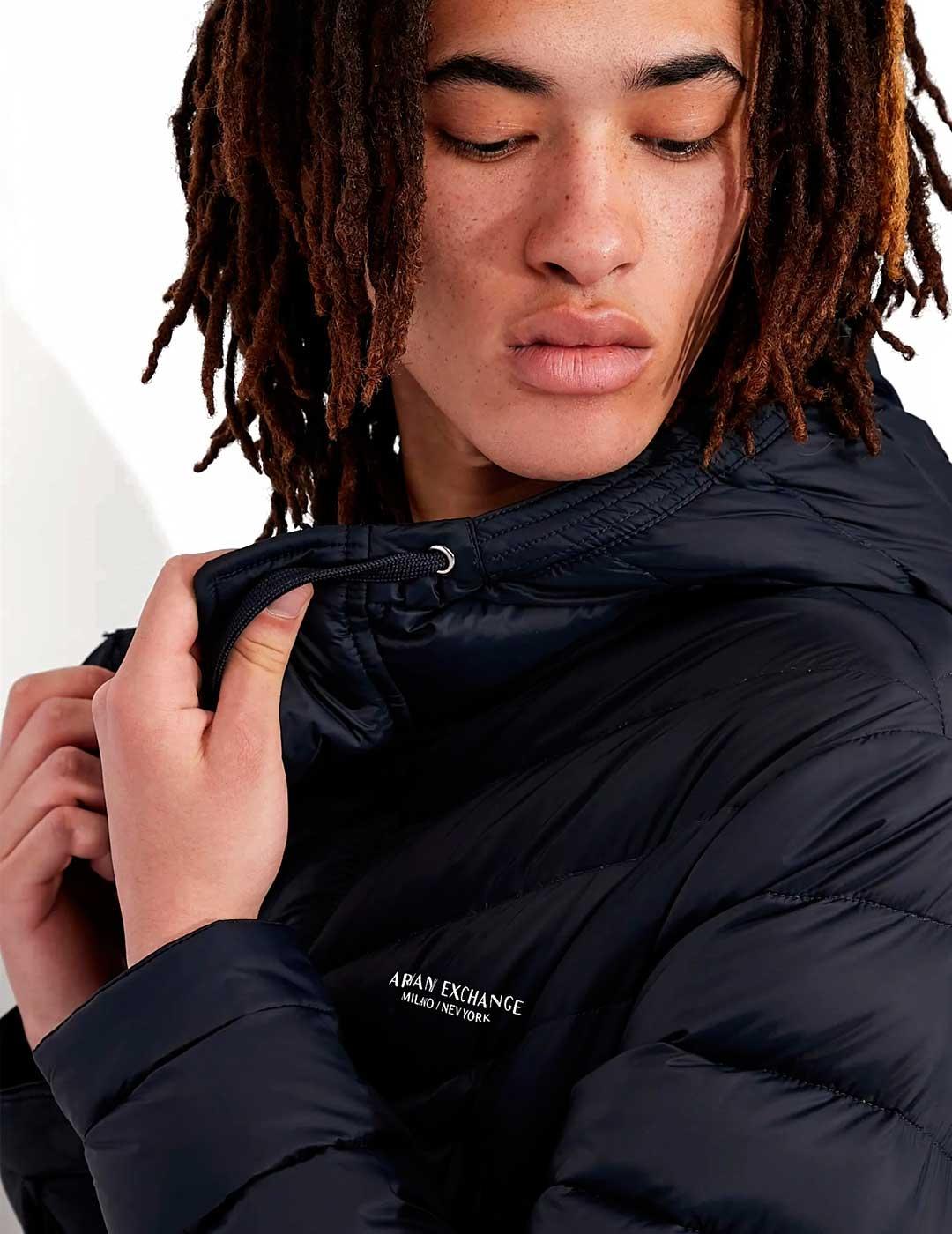 Armani Exchange Chaqueta Plumas largo Hombre Azul Marino