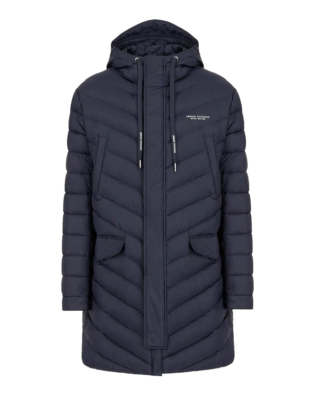 Armani Exchange Chaqueta Plumas largo Hombre Azul Marino