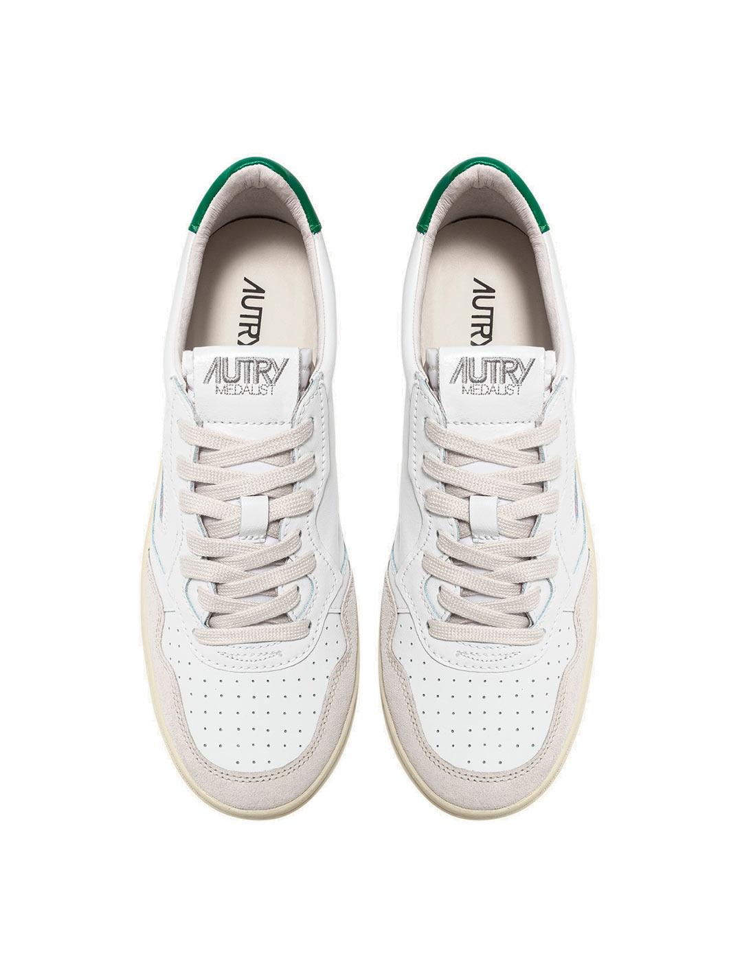 Autry Medalist Low AULW LS23 Zapatillas Mujer Blanca/Verde