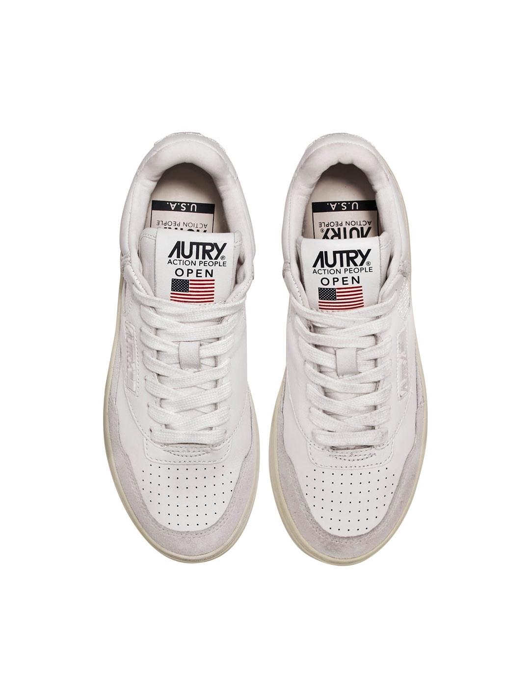 Autry Open Mid AOMW CE11 Zapatillas Mujer Blancas