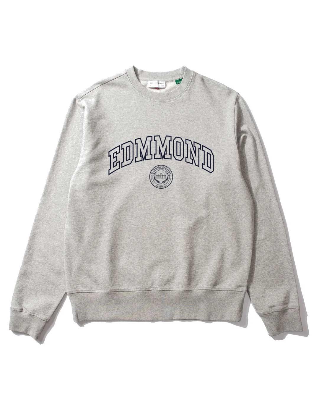 Edmmond Studios Stamp College Sudadera Hombre Gris