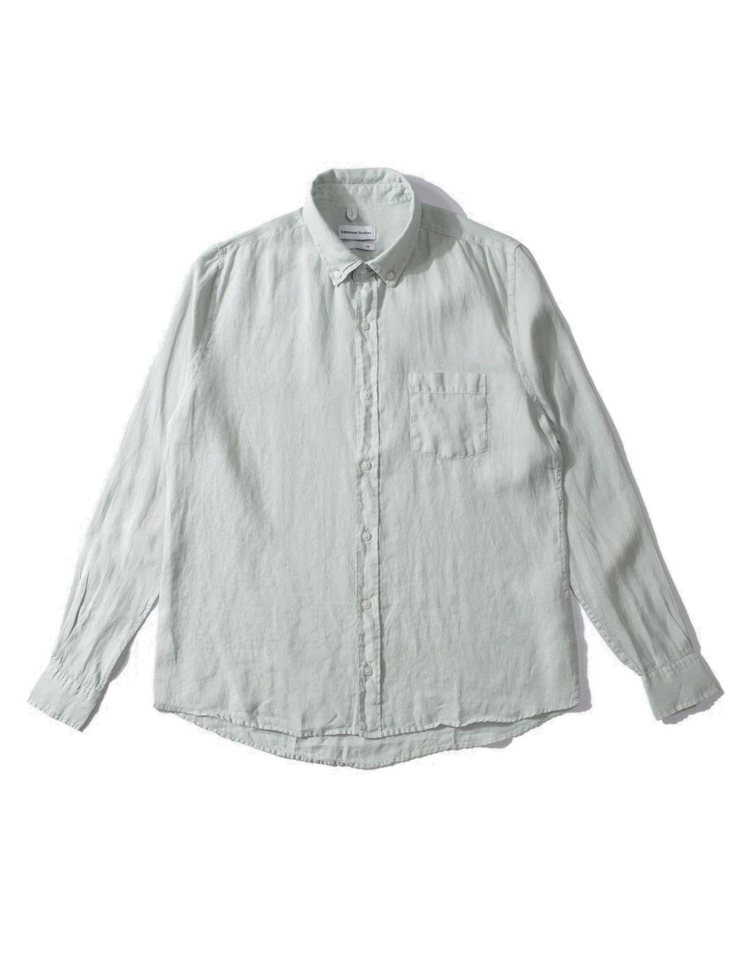Edmmond Studios Lino Camisa Hombre Verde Menta