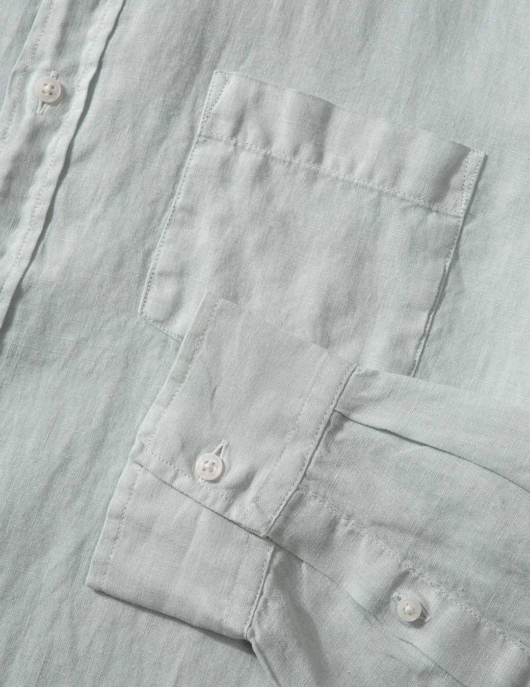 Edmmond Studios Lino Camisa Hombre Verde Menta