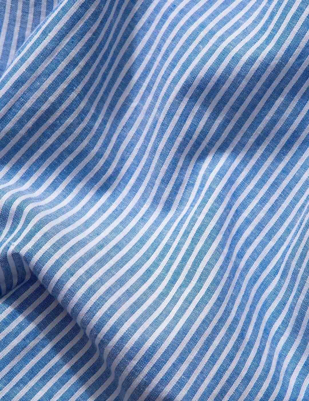 Edmmond Studios Camisa Hombre Rayas Azul