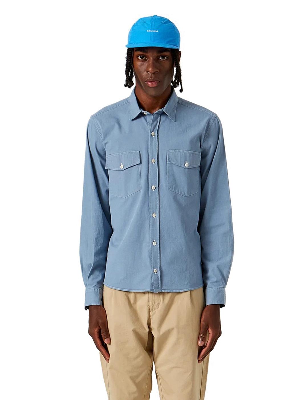 Edmmond Studios Timbre Camisa Hombre Azul