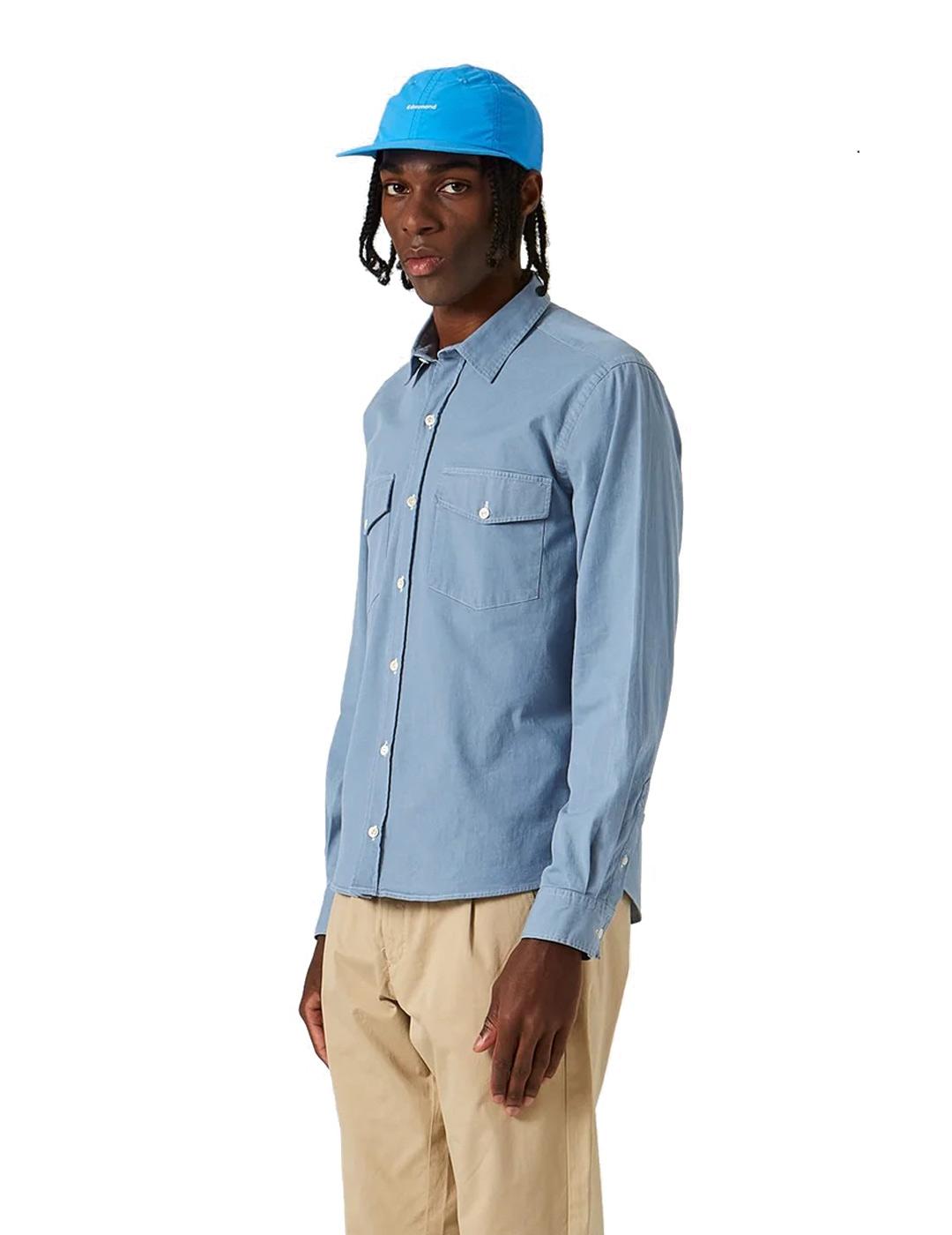Edmmond Studios Timbre Camisa Hombre Azul