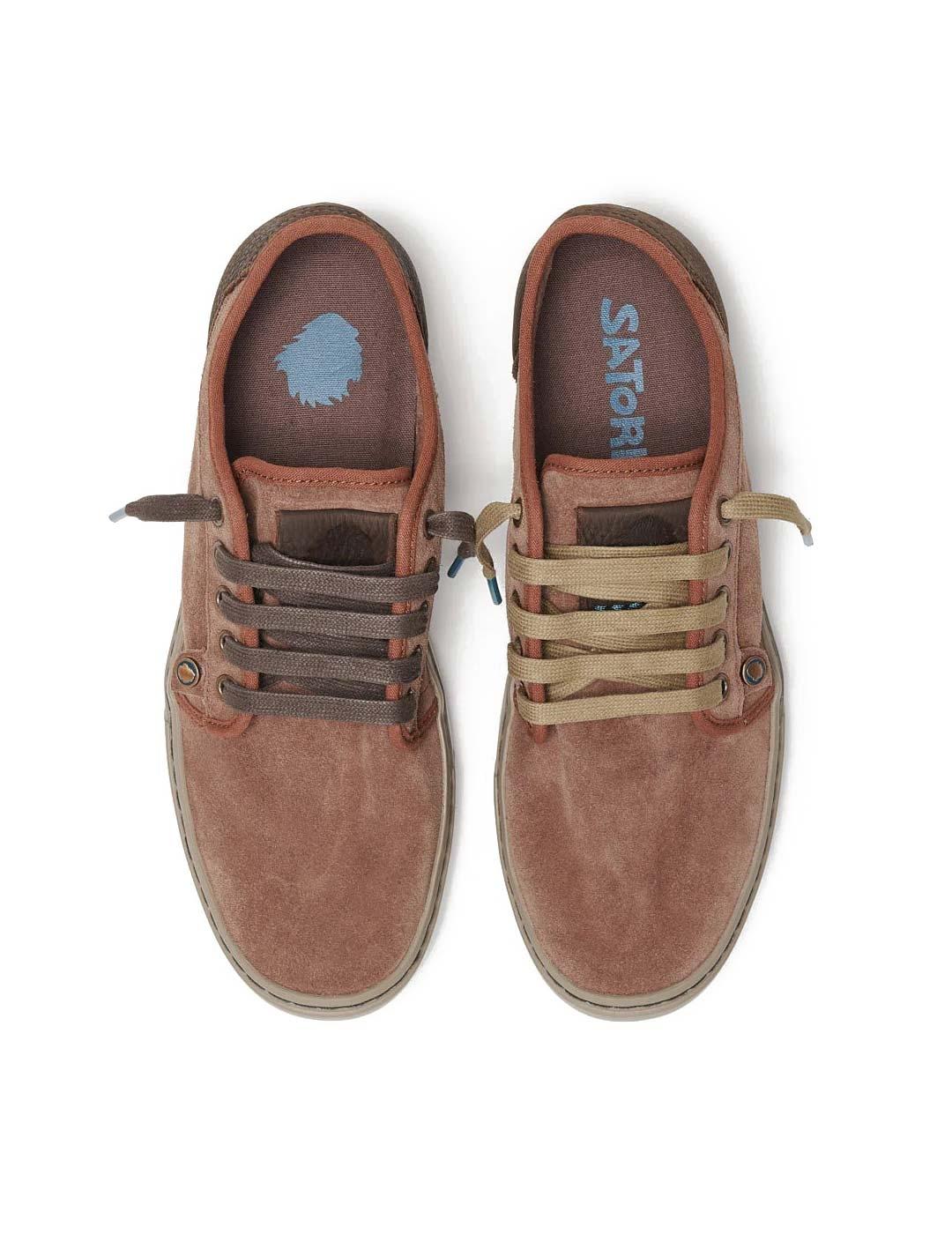 Satorisan Heisei Suede Zapatillas Hombre Chestnut Teja