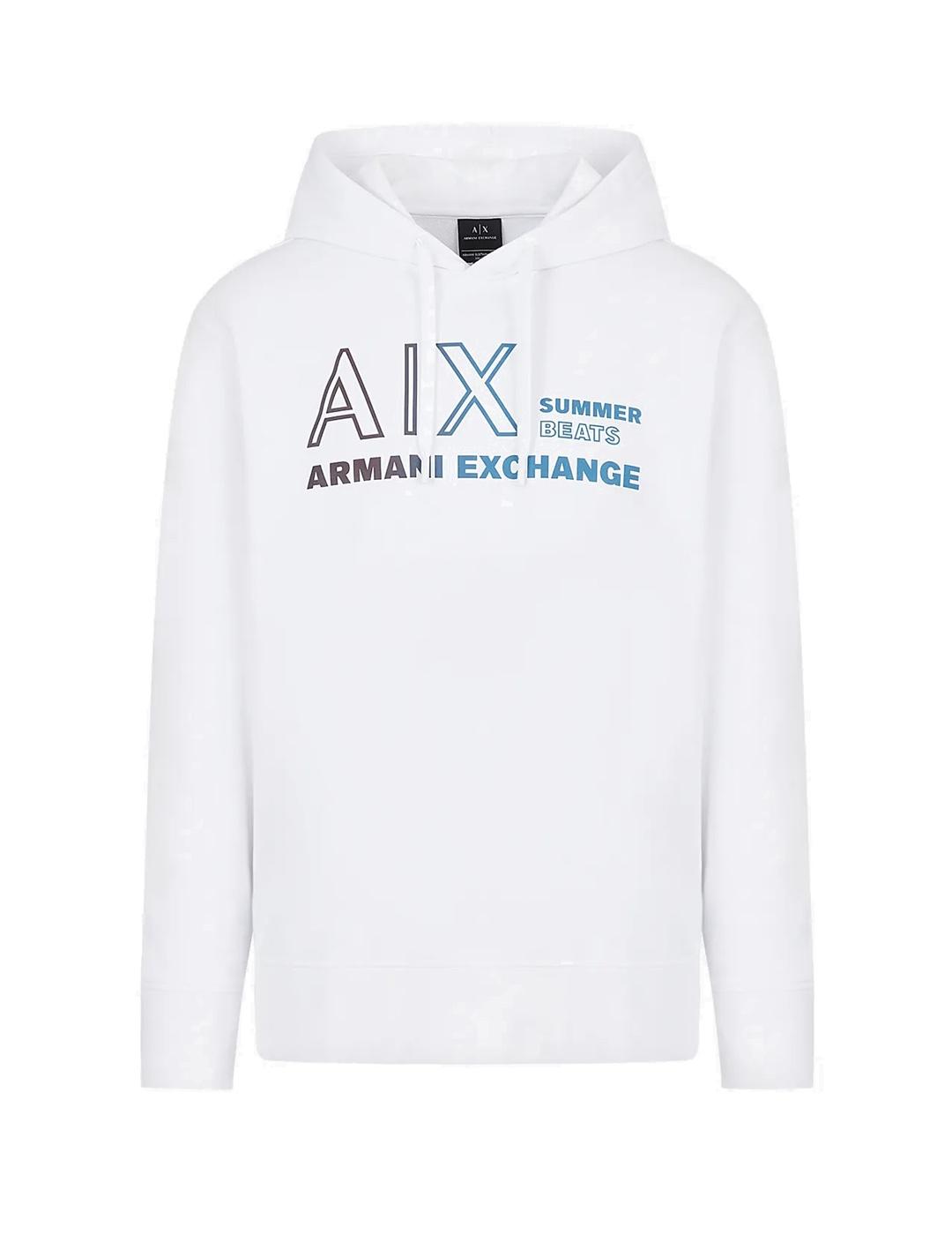 Armani Exchange Sudadera Capucha Hombre Blanca