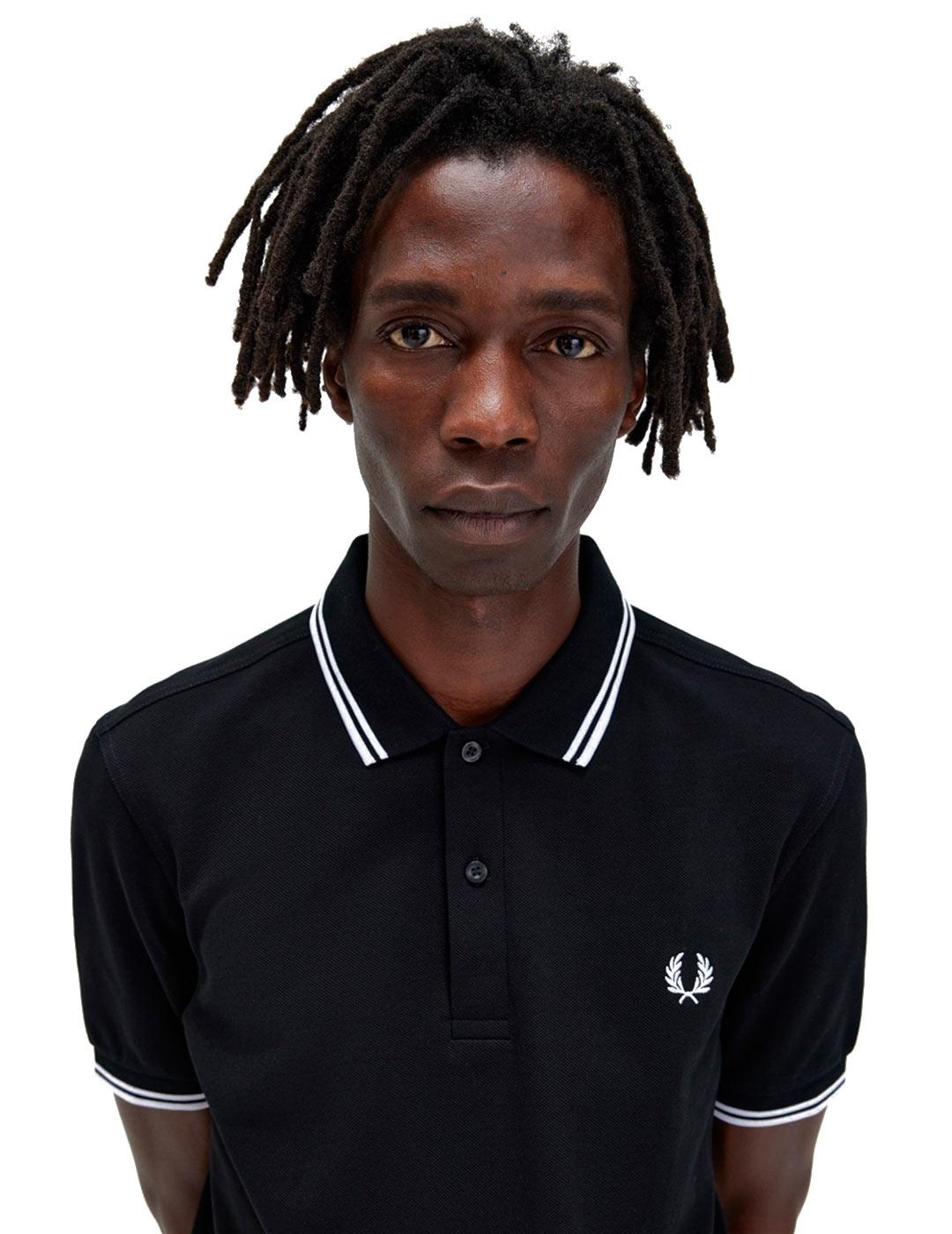 Polo Fred Perry M3600 Franjas Negro