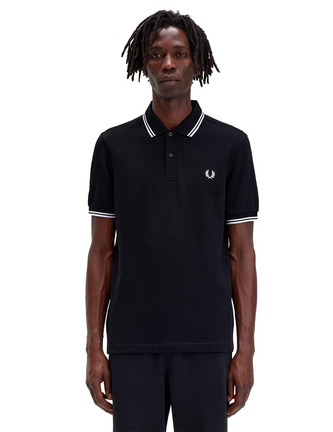 Polo Fred Perry M3600 Franjas Negro