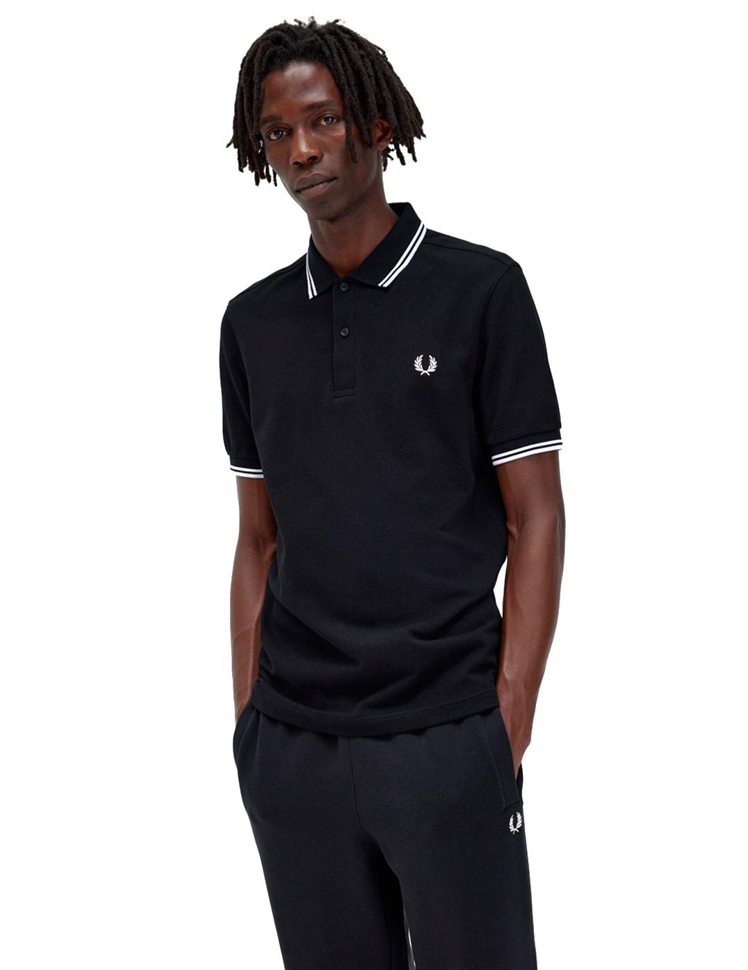 Polo Fred Perry M3600 Franjas Negro
