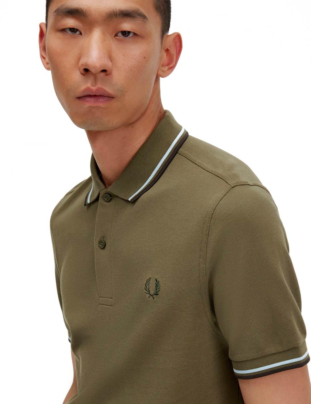 Polo Fred Perry M3600 Franjas Verde